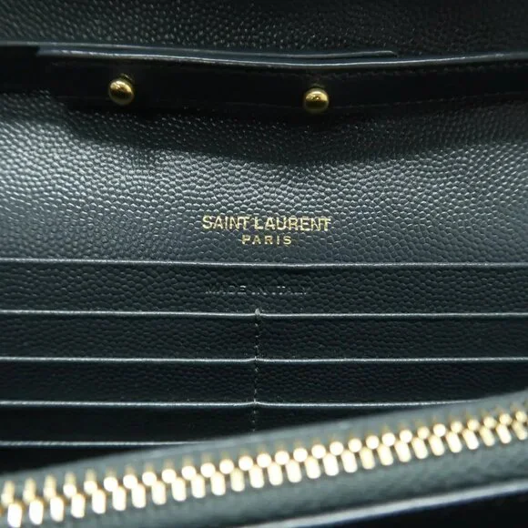 SAINT LAURENT Envelope Grey Leather Shoulder Bag 1108-011625 - Picture 10 of 12